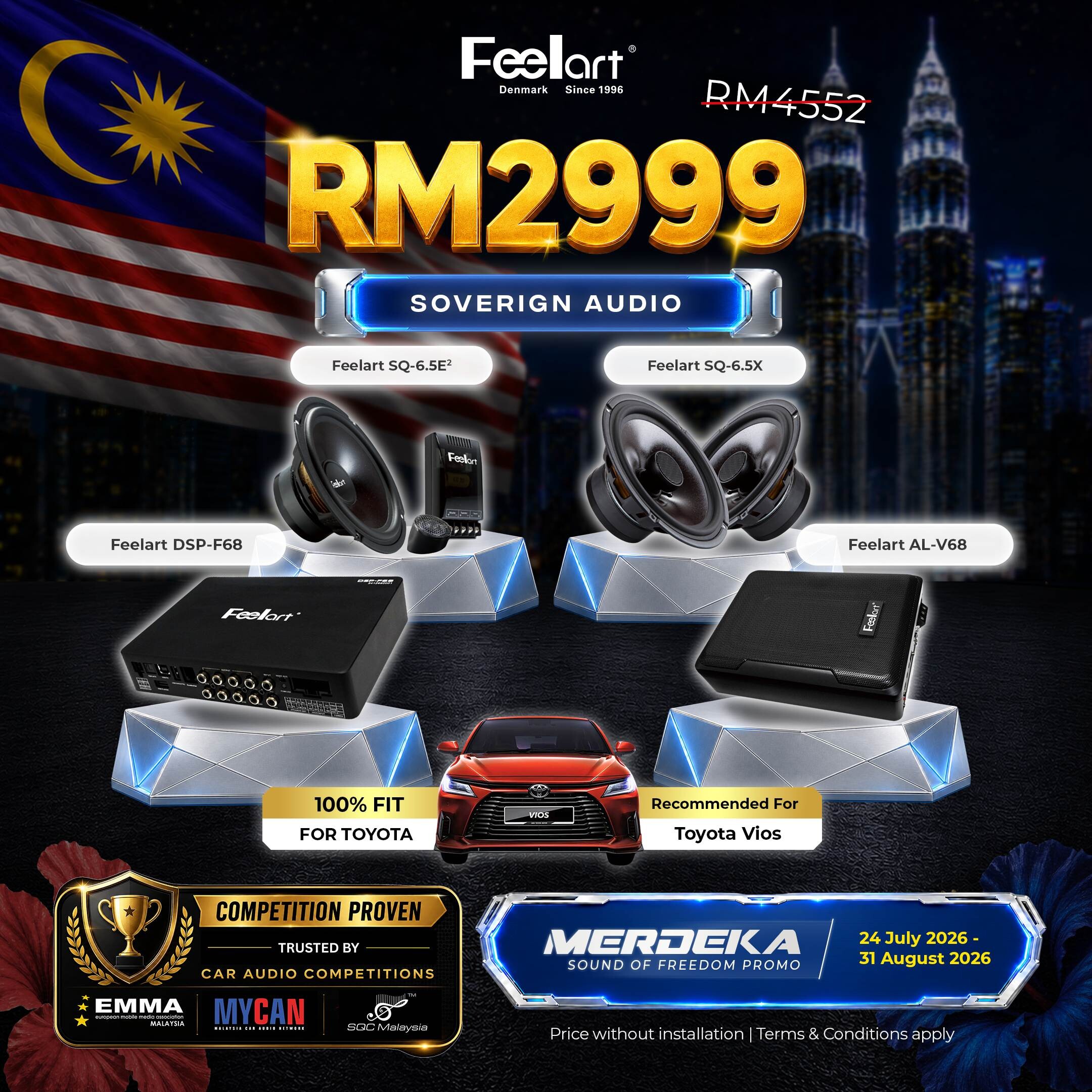 Merdeka 5️⃣ (Feelart SQ-6.5E² + SQ-6.5X + DSP-F68 + AL-V68)